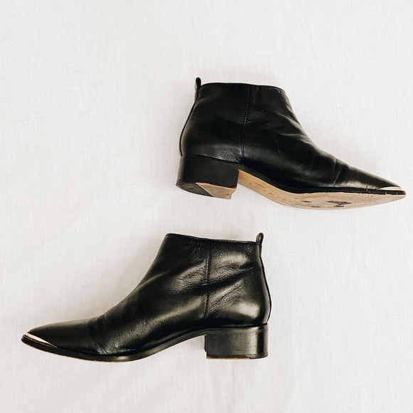 1. State Black Leather Booties - Picture 2 of 5